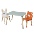 Juego de Mesa y Sillas Infantiles con Diseño de Animales W08G410B