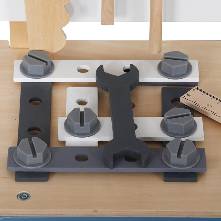 Mesa de Herramientas de Madera Juguete Montessori (Azul) W03D242C