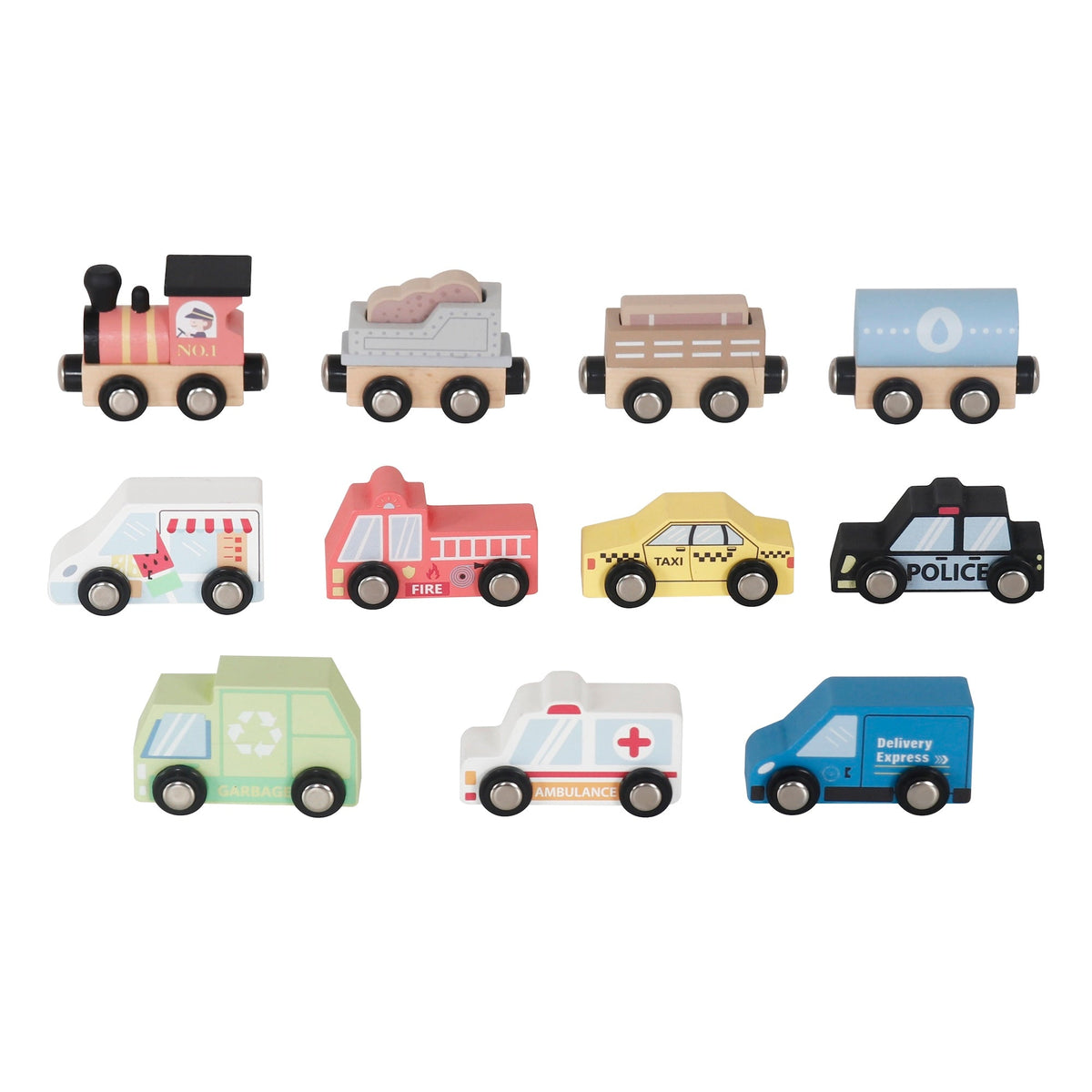Garage de autos de madera juguete modelo W04A640