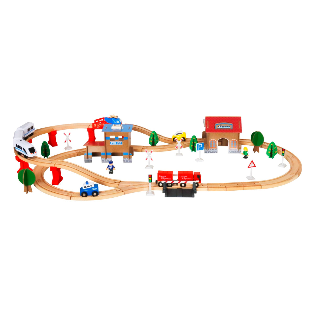 Set de tren de madera juguete modelo W04C048