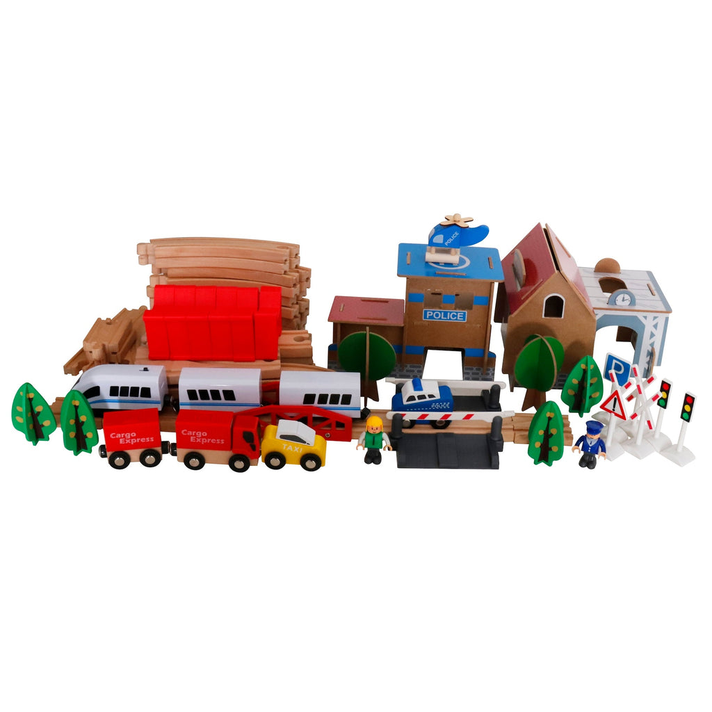 Set de tren de madera juguete modelo W04C048