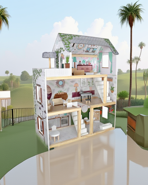 Casa de muñecas moderna juguete modelo W06A413C