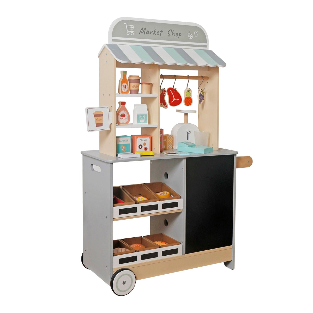 Supermercado de Madera Juguete Montessori con Accesorios W10A222B