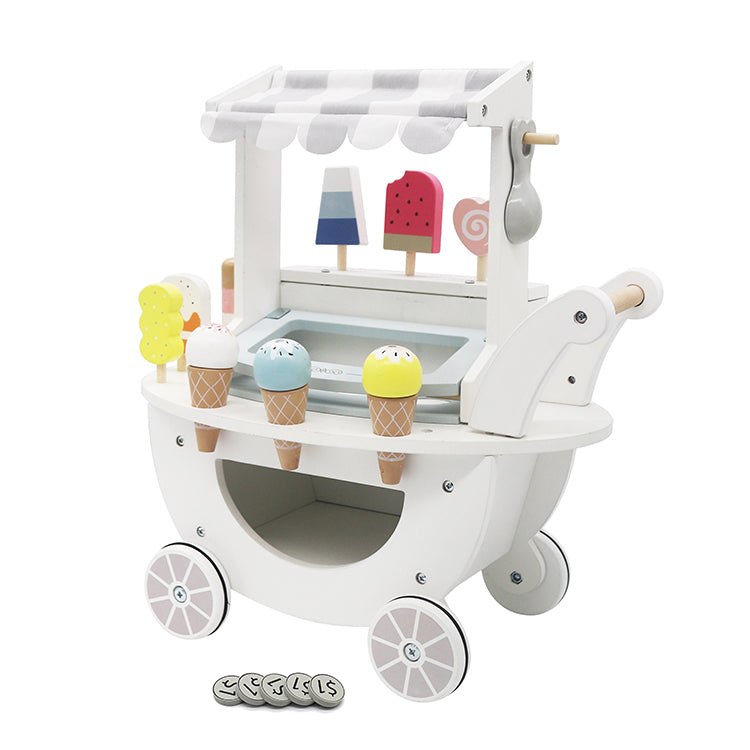 Carrito de Helados de Madera Juguete Montessori W10A234