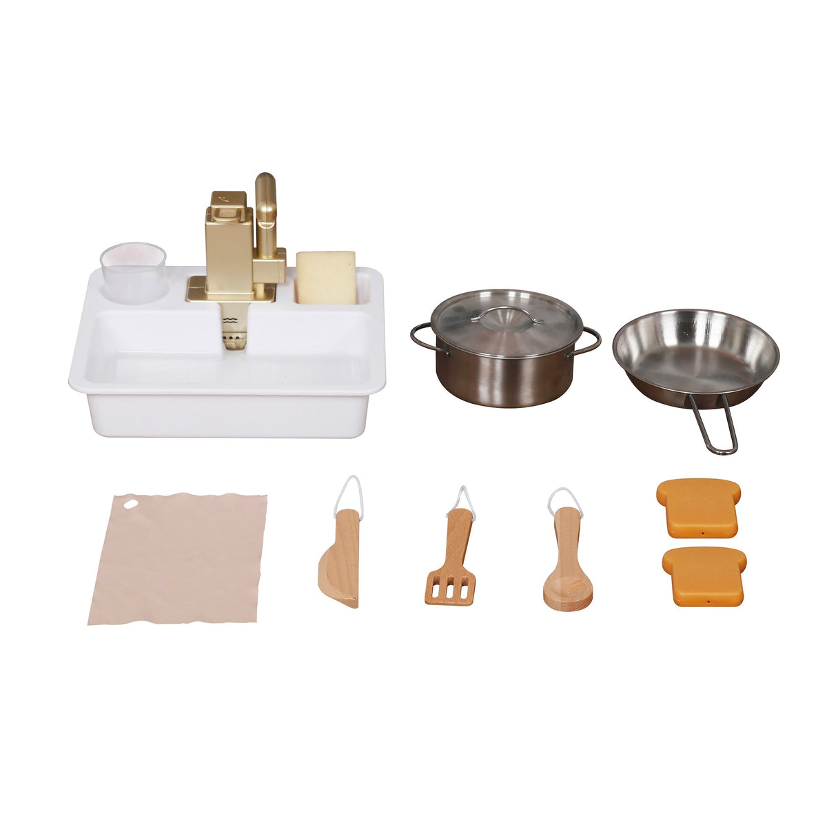 Mega Cocinita de Madera Juguete Montessori con Pantalla LCD y 6 Funciones W10C933C