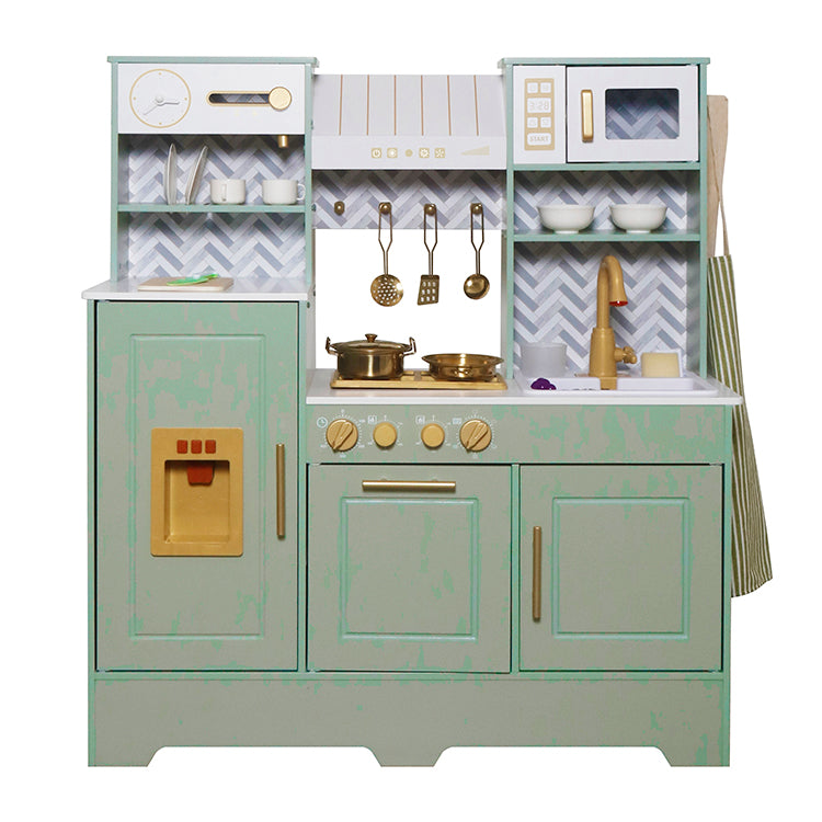 Cocinita Electrónica de Madera Juguete Montessori con Luz y Sonido W10K010B