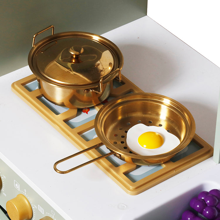 Cocinita Electrónica de Madera Juguete Montessori con Luz y Sonido W10K010B
