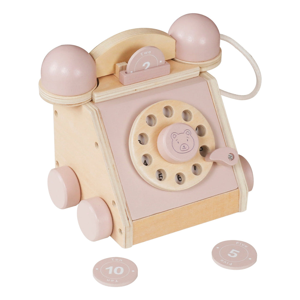 Teléfono de Juguete de Madera Juguete Montessori W10L095