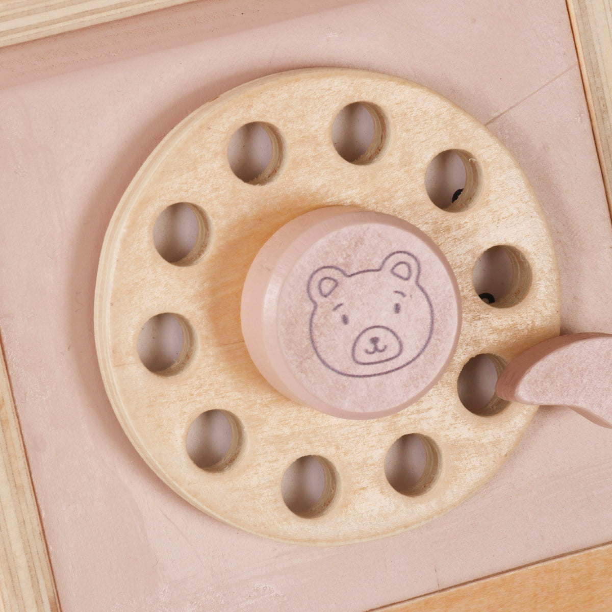 Teléfono de Juguete de Madera Juguete Montessori W10L095
