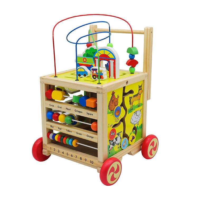 Andador y Centro de Actividades de Madera Juguete Montessori W11B128