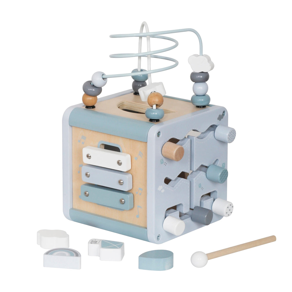 Cubo de Actividades de Madera Juguete Montessori W11B316
