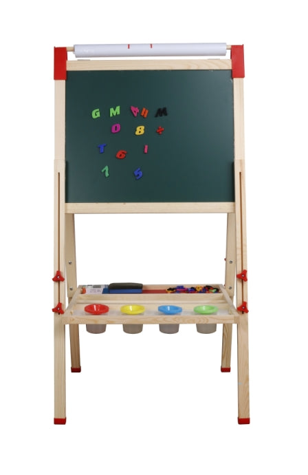 Pizarra de Madera Juguete Montessori Ajustable con Pinturas W12B196