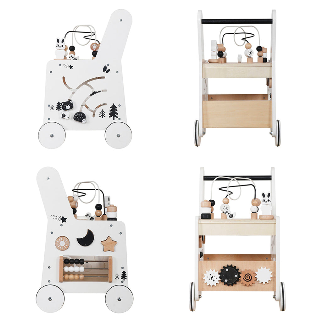 Andador de Madera Juguete Montessori con Laberinto de Cuentas W16E248