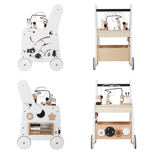 Andador de Madera Juguete Montessori con Laberinto de Cuentas W16E248